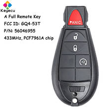 KEYECU Remote Control Car Key Fob 3 1/ 4 Button 433MHz PCF7961A Chip for Dodge RAM 1500 2500 3500 2013 - 2019, GQ4-53T 56046955 2024 - buy cheap