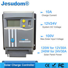 Controlador Solar MPPT de 10A, cargador Solar de 12V/24V, carga de batería máxima de 100VDC, entrada automática para GEL de inundación, batería de litio LifePo4 2024 - compra barato