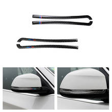 For BMW X3 X4 X5 X6 F25 F26 F15 F16 2PCS Carbon Fiber Rearview Mirror Anti-collision Strip Anti-rub Cover Sticker Trim 2024 - buy cheap