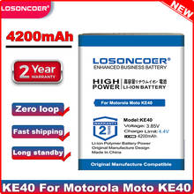 LOSONCOER 4200mAh KE40 Battery for Motorola Moto E6 Battery 2024 - buy cheap