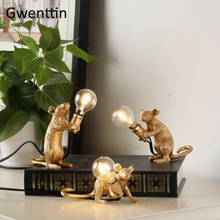 Creative Resin Mouse Table Lights for Bedroom Bedside Lamp Led Stand Desk Lighting Fixtures Home Deco Art Industrial Luminaire 2024 - buy cheap