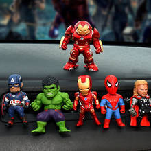 Avengers Marvel Spiderman Car Aromatherapy Decoration Toy Iron Man Anime Figures Hulk Captain America Model Kids Birthday Gift 2024 - buy cheap