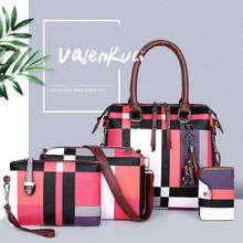 Composto sacos de bolsas de luxo das mulheres sacos de designer crossbody sacos femininos xadrez borla bolsa de bolsas conjunto saco composto 2024 - compre barato