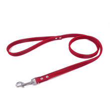 Soft Dog Leash Suede Dog Collars for Small Dogs Red Black Brown Pu Leather Dog Collar Set Puppy Leashes Pet Supplies 2024 - buy cheap