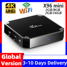 X96 mini x96mini smart tv box android 7.1 2gb/16gb tvbox x 96 mini amlogic s905w h.265 4k 2.4ghz wifi media player conjunto caixa superior 2024 - compre barato