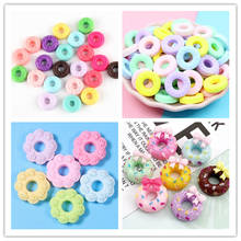 Cabochões de resina para cabelos e rosquinhas kawaii, acessórios para trás plana, miniatura, comida, cabochão de resina, faça você mesmo, scrapbook! Atacado. 2024 - compre barato