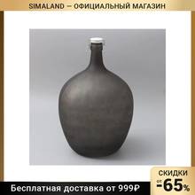 Glass bottle GJA. Marani 25 L with a porcelain lid with a yoke lock black, for storage dishes for kitchen for food items Bottles Jars Home Organization Garden