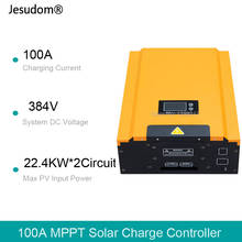 100A Solar Charge Controller with MPPT LCD Display 384V PV Home Battery Charger Solar Cell Panel Charger Regulator with Load 2024 - buy cheap