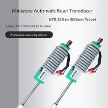 KTR-Sensor de desplazamiento lineal de viaje de reinicio automático, regla electrónica, transductor de desplazamiento de resorte en miniatura, 125-300mm 2024 - compra barato