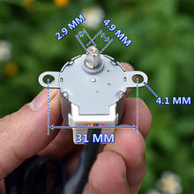 Motor de passo dc 12v 4-fase, micro 24mm, engrenagem com desaceleração 24byj48 precisão da caixa de engrenagens com cabo 2024 - compre barato