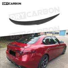 Dry Carbon Fiber Car Rear Spoiler Wing Trunk Lip for Alfa Romeo Giulia Spoiler Sedan 2015 - 2017 Rear Trunk Spoiler Boot Wing 2024 - buy cheap