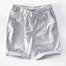 Summer New Sweatpants Drawstring Shorts Garment Jogger 100%Pure Linen Shorts Comfortable Tracksuits Y2959 2024 - buy cheap