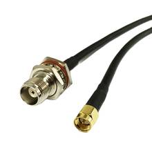 Cable coaxial RF RG58 SMA, enchufe macho a TNC, conector hembra de mampara, 50cm/100cm, precio al por mayor 2024 - compra barato