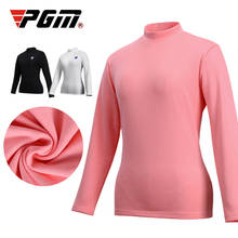 Camiseta feminina pgm, camiseta de golfe, roupa quente de veludo para o inverno, secagem rápida, p m g xg 2024 - compre barato