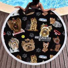 Comfortable Soft Dog Pet Animals Print Swimming Bath Towel Thick Microfiber Summer Beach Towel With Tassel Wall Tapestry 2024 - buy cheap