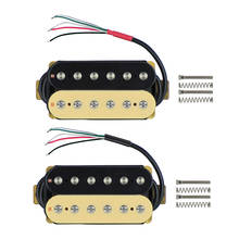 FLEOR Set of Neck + Bridge Electric Guitar Humbucker Pickup Passive Ceramic Magnet Zebra Guitar Parts 2024 - buy cheap