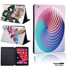 Funda de piel sintética con soporte para tableta, carcasa resistente a los arañazos, 3D y mariposa, para Apple iPad 8 2020 10,2 ", Stylus 2024 - compra barato