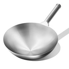 Titânio puro frigideira wok antiaderente panela não revestida fogão a gás doméstico luz aplicável não enferrujado wok 2024 - compre barato