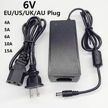 Adaptador de corriente Universal 6 V 5A 100-240V 6V5A AC DC, convertidor de conmutación de 6 voltios EU US UK AU, Cable de enchufe 5,5x2,1-2,5mm 2024 - compra barato
