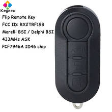 KEYECU-llave de coche remota abatible RX2TRF198, 3 botones, 433MHz, Chip ASK PCF7946A, ID46, FOB para Ram ProMaster 1500, 2500, 3500, City Rapid 2024 - compra barato