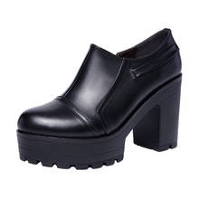 Zapatos de tacón alto de felpa para mujer, calzado elegante con plataforma, 32-43 talla grande, para oficina, primavera, 2021 2024 - compra barato