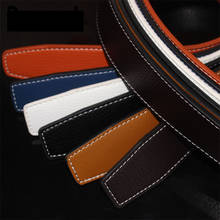 Deepeel1-Cinturón de cuero sin hebilla para hombre, pantalones informales, decoración, ancho, negocios, YK636, 3,3-3,7 cm x 105-125cm 2024 - compra barato