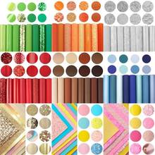 8 pcs/set 20x33cm Pain Color Printed Synthetic Leather Set For Bow-knot Bags Wallet Scrapbook DIY Faux Leather Sheets,1Yc12318 2024 - buy cheap