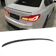 Spoiler de fibra de carbono para bmw, para modelos g30 5 series 530i 540i f90 m5 sedan, 4 portas, 2017 a 2021 frp 2024 - compre barato