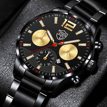 2022 Fashion Mens Watches Men Business Stainless Steel Quartz Wristwatch Calendar Luminous Clock Man Sports Casual Leather Watch 2024 - buy cheap