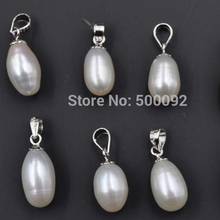 Wholesale Jewelry Loose Beads Natural Near Drop Shape Real Pearl Pendant Free Shipping 2024 - buy cheap
