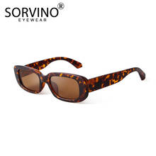 Gafas de sol cuadradas Retro clásicas para mujer y hombre, anteojos de sol rectangulares pequeños, de marca, de tendencia femenina, montura de leopardo, regalo 2024 - compra barato