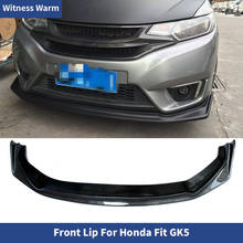 Для Honda fit GK5 углеродное волокно передний бампер для губ сплиттер обвес GK5 FRP Передняя Лопата 2014 2015 2016 2024 - купить недорого