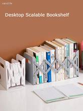 Vanzlife retrátil estante uso dos alunos desktop estante livro por livro defletor vento simples dobrável estante livro rack de armazenamento 2024 - compre barato