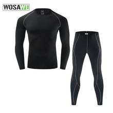 Men's Running Sets Clothing Long Sleeve Compression T Shirt Leggings Pants Gym Suits Jogging Sport Tracksuit Training Sportswear 2024 - buy cheap