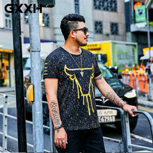 2021 GXXH Plus Size Short-sleeved T-shirt Printed Tee Shirt Summer 6xl 7xl 8xl camiseta hombre Big Tall Mens Oversize clothing 2024 - buy cheap