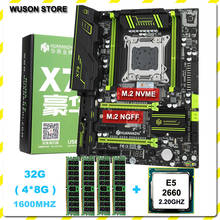 Супер материнская плата HUANANZHI X79, комбинированный процессор Intel Xeon E5 2660 SR0KK 2,2 ГГц, большой бренд RAM 32 Гб (4*8 ГБ), REG ECC, ПК, аппаратура в продаже 2024 - купить недорого