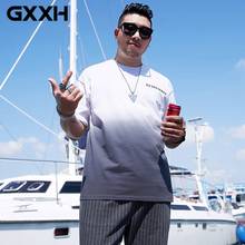GXXH Men Tie Dye T Shirt Gradient Cotton Short Sleeve Tshirt Men Summer New Man Basic Casual Tee Shirt Hip Hop Streetwear Tshirt 2024 - buy cheap