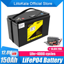 LiitoKala 12.8V 150Ah Lifepo4 Battery Pack Lithium Iron Phosphate Deep Cycle Batteries for boat motor inverter EU US Tax Free 2024 - buy cheap