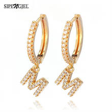 SIPENGJEL Fashion Initials Letters A-Z Drop Hoop Earrings For Women Gold Color Punk Dangle Earrings accessories Jewelry Gift 2024 - buy cheap