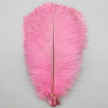Wholesale 10 Pcs/Lot Natural Ostrich Feathers For Crafts 15-75CM Carnival Costumes Party Home Wedding Decorations Pink Plumes 2024 - buy cheap
