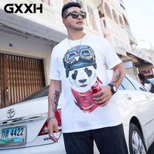 GXXH Summer Plus Size 5XL 6XL 7XL Men's Oversized T-shirt Anime Panda Printed Casual Streetwear Large Big Size White Tops Tees 2024 - buy cheap