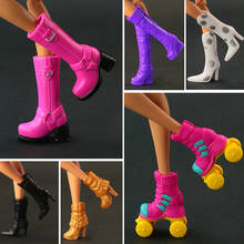 Новинка 2022, модные длинные ботинки, обувь для куклы Барби, аксессуары для кукол разных цветов, Доступно 15 стилей на выбор 2024 - купить недорого