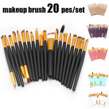 20Pcs Makeup Brushes Set for Eyeshadow Blending Foundation Cosmetic Powder Eyebrow Brush Beauty Make Up Tools Kits 2024 - compre barato