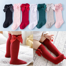 Baby Socks Children's Socks For Girls Newborn Infant Kids Socks  Bow Knee High Long Soft Cotton Spring Autumn 2024 - buy cheap
