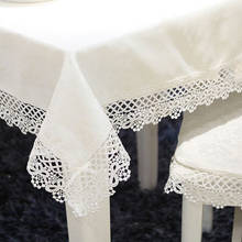 Tablecloth Square Europe Luxury Embroidered Table Dining Table Cover White Jacquard Table Cloth Idyllic Lace Table Flag 2024 - buy cheap