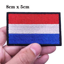 1pc holandês bandeira holanda braçadeira bordado remendo gancho & laço ou ferro no bordado velcro crachá pano militar listra moral 2024 - compre barato