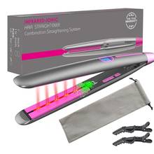 Hair Straightener Professional Titanium Flat Iron Digital LCD Display Flat Iron Comb Hair Curler Beauty Care Curling Iron 2024 - buy cheap