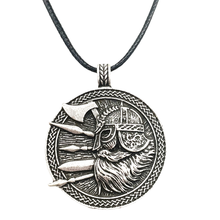 Amuleto nostálgico de Odin, colgante de espada y hacha de guerrero vikingo, collar de amuletos talismanes 2024 - compra barato