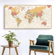 RELIABLI Colorful World Map Pictures Canvas Paintings Modern Wall Art For Living Room Decoration Posters And Prints No Frame 2024 - buy cheap