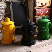 Retro Iron Trash Wastebasket Mini Kitchen Dustbin Garbage Storage Bin Creative Tin Fire Hydrant Pedal Can Bar Cafe Home Decor 2024 - buy cheap